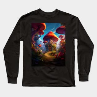 Magical Mushroom House Long Sleeve T-Shirt